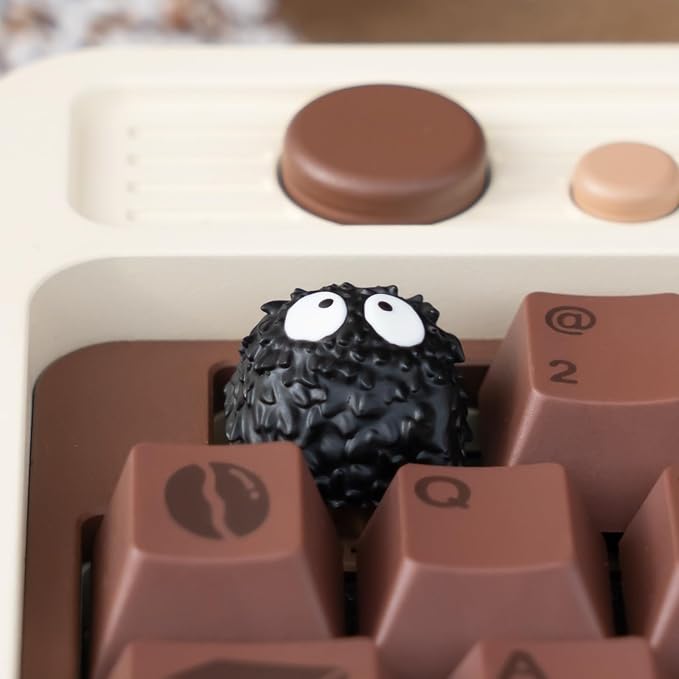 Artisan Keycap - Black Coal Ball Resin Keycaps 1U ESC Custom Handmade Keycap Replacement for Mechanical Keyboard (MQK-01)