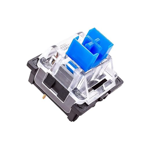 OUTEMU Blue Switches 3-pin Tactile Clicky 50gf - DIY Replacement for Mechanical Gaming Keyboard - 20 Pack with 1 Switch Puller