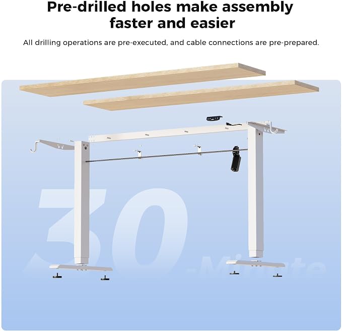 Agilestic Electric Standing Desk, 48 x 24 Inches Height Adjustable Desk, Sit Stand up for Work Office Home, Ergonomic Rising Computer Table with Memory Preset, Maple