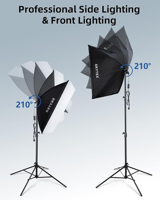 Skytex Softbox Lighting Kit 3Pack 20x28in Soft Box|28in Octa Softbox|85W 2700-6400K E27 LED Bulb Continuous Photography Lighting, Studio Lights Equipment for Photo Shooting, Video Recording