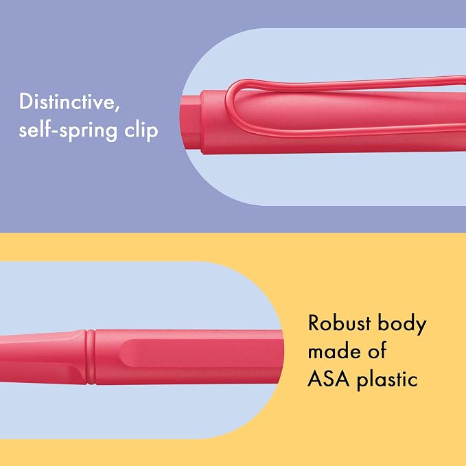 Lamy safari sunset - Rollerball Pen with ergonomic grip & line width M - for pleasant long writing - made of robust ASA plastic - including rollerball refill M 63 in black