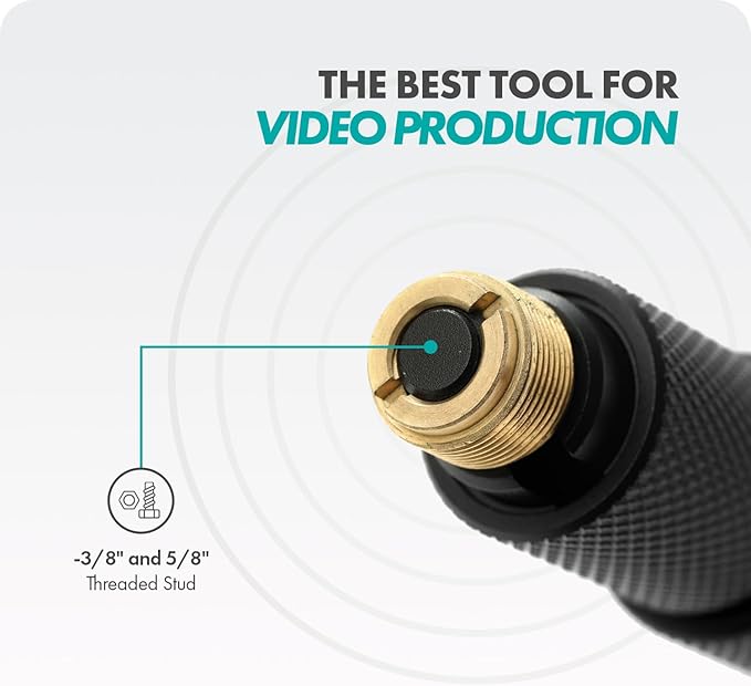 Movo CMP-17C Professional 9.8' Aluminum Boom Pole for Shotgun Microphones with Internal XLR Cable – Compatible with Rode NTG Series, Sennheiser MKE600, Audio-Technica AT875R & More