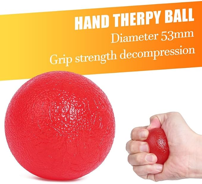 Grip Strength Trainer 7 Pack Adjustable Hand Gripper, Finger Stretcher Resistance Extensor Bands, Finger Exerciser, Grip Strength Ring & Stress Ball, Hand Grip Strengthener