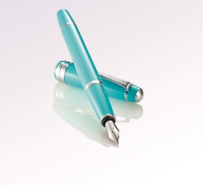 Cross Bailey Light Polished Teal Resin w/Polished Chrome Appointments and Fine Nib Fountain Pen