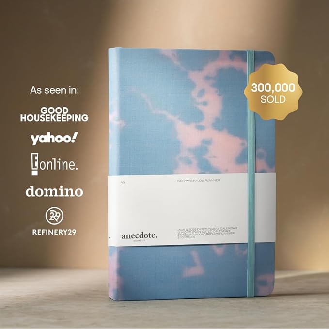 Anecdote 2026-2027 Planner: A Monthly, Weekly & Daily Planner with Calendar | 8.5" x 5.2" | Hardcover To-Do List Organizer, Planning Your Success, Start Anytime, Achieve Productivity Goals (Tie Dye)