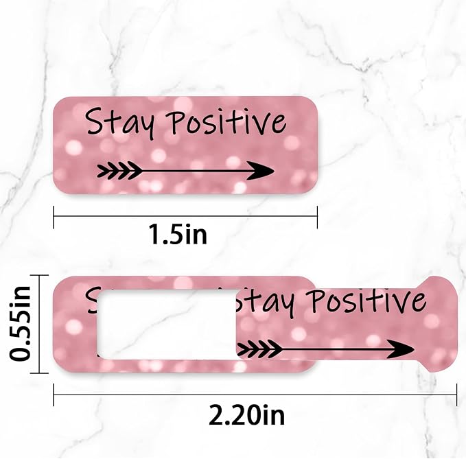 Webcam Cover, 3 Pieces, Laptop Camera Cover, Privacy Shielding Capacity is Twice as Big as The Traditional, Suitable for Computer Mobile Phones, laptops, Tablets and so on (Stay Positive)