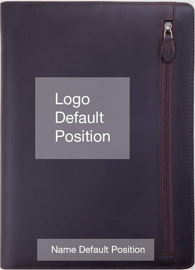 Personalized Leather Portfolio Padfolio for Men, Engraved Gifts for Father's Day for Husband from Wife, Customized Leather Gifts Present for Son/Dad, for Birthday, Dark Brown