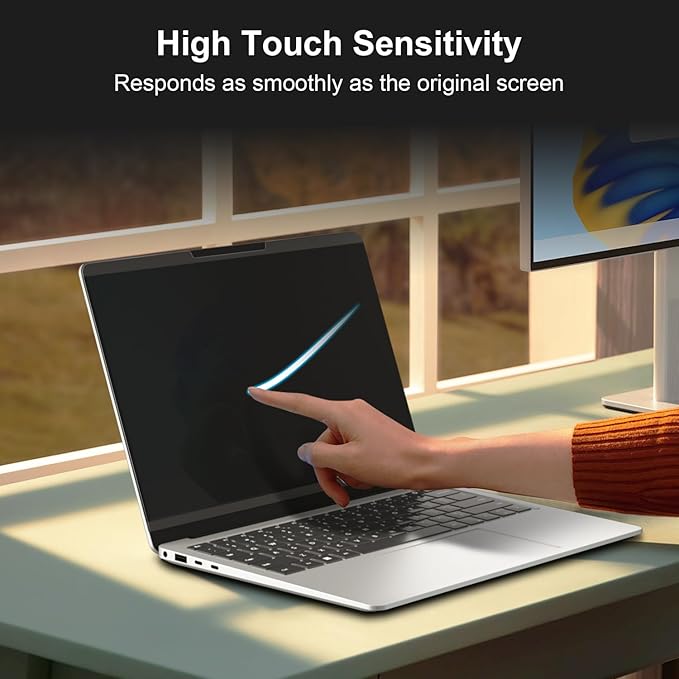 360°Privacy Screen for Microsoft Surface Laptop 7 15 inch (Model:2037 2108), Surface Laptop Privacy Film Filter All Round Anti Peeping Blue light Glare Screen Protector with Webcam Cover