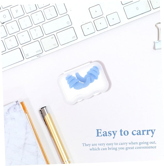 FRCOLOR Advanced Silicone Noise Cancelling, 3-Layer Soundproof Design, Waterproof Blue for Sleeping, Studying, Swimming, and Noise Reduction