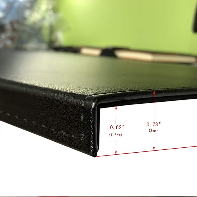 AKOZLIN 27.55”x 18.9" Soft PU Leather Surface Office Desk Mouse Mat Anti-Push Pad with Full Grip Fixation Lip Table Blotter Edge-Locked Protector