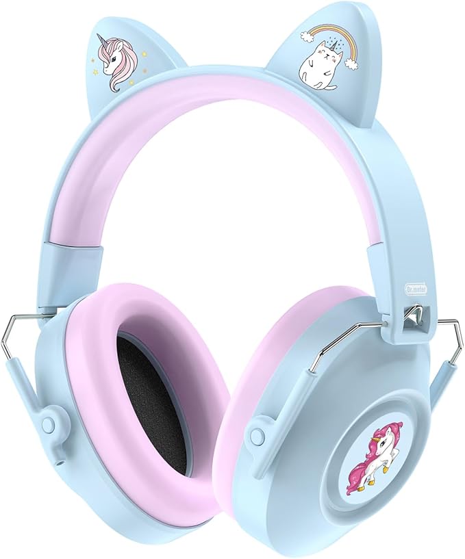 Dr.meter Kids Ear Protection Ear Muffs: 32dB SNR Noise Cancelling Headphones for Kids, Adjustable Noise Reduction Hearing Protection for Autism Sensory, Fireworks, Concert w/Fun Stickers
