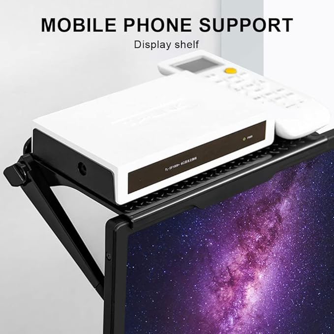 1 Park TV Top Shelf apple tv mount Monitor Shelf Screen Storage Shelf floating tv stand Router Shelf Adjustable Mount for Media Box, Game Console, Router TV, Camera Frames Remote 8.5 X 4.4 Inch