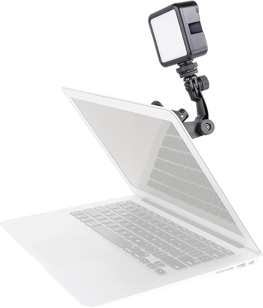 Foto&Tech Dimmable LED Laptop Lighting Kit, Rechargeable 2100mAH Light Panel with Diffuser and Strong Suction Cup, Video Camera Light for Web Conference Zoom Call Online Broadcast Live Streaming