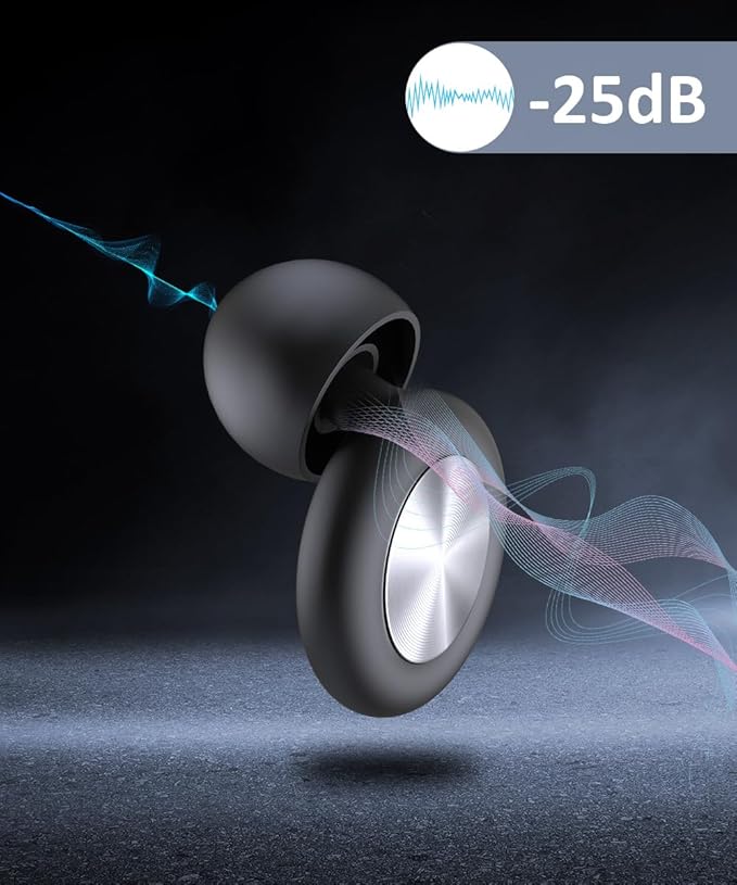 Concert Ear Plugs for Sleeping Noise Cancelling EarPlugs Reusable Ear Protection for Musicians,Rave,Focus,Moto and Sleep 25dB Silicone Earplugs Noise Reduction 8 Pair Ear Tips (XS/S/M/L) Black