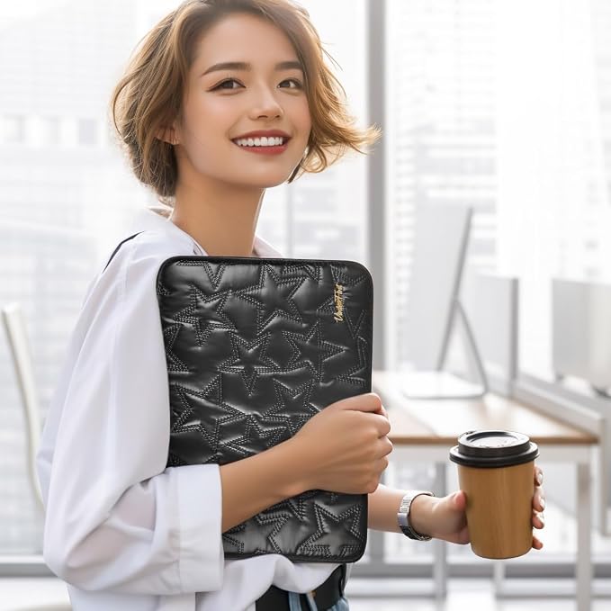 15 16 inch Laptop Sleeve Case for 15" MacBook Pro/Air M5 M4, 16" MacBook Pro M5 M4 Max, 15" Surface Laptop 6, 15" IdeaPad Slim 5i Gen 9 ｜ 3i Gen 8/9, 16" XPS 16, HP Laptop Bag Cover, Black