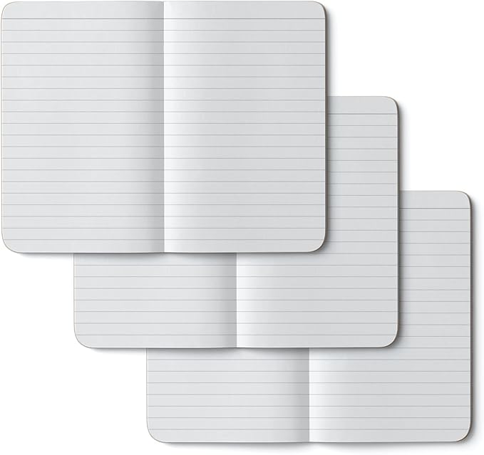 Eco Books Small Pocket Notebook Pack – 3.5 x 5.5 In., 48Page Lined Paper Mini Notebooks Made with FSCCertified Recycled Paper – 80# Kraft Paper Cover, 60# Interior Pages – Kraft Paper Notebooks by