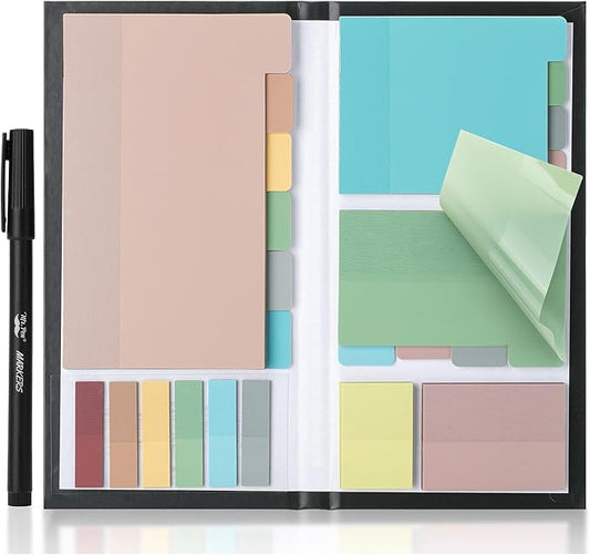 Mr. Pen- Transparent Sticky Notes Set, 410 Pack | Transparent Sticky Notes Tabs with Black Fineliner Pen for Bible Study, Office, School, Planning, Journaling & Organization