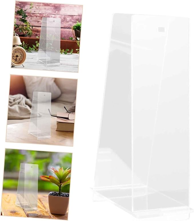 Zerodeko Acrylic Desk Calendar Stand Transparent Stylish Display Holder for Office Home Decor Compact Desk Flip Calendar Support Rack Lightweight Organizer for Daily Use