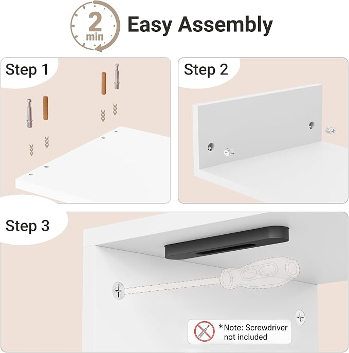BONTEC Monitor Stand Riser with Cellphone Holder & Cable Management | 16.7 Inch Wood Monitor Riser Stand, Desktop Stand for PC/TV/Laptop/Printer, White