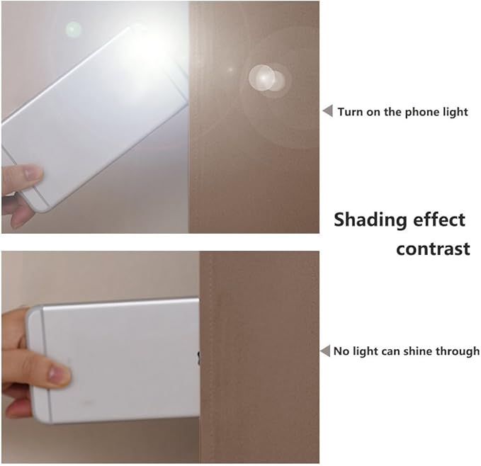 NICETOWN Living Room Completely Shaded Draperies, Privacy Protection & Noise Reducing Ring Top Drapes, Black Lined Insulated Window Treatment Curtain Panels(Cappuccino, 2 Pieces, W52 x L72)