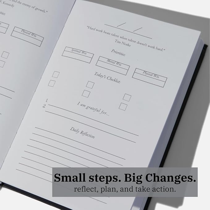 Self Improvement Journal for Men & Women - Daily Planner and Habit Tracker for Productivity, Discipline, and Mental Health - 20 Week Life Planner Journal