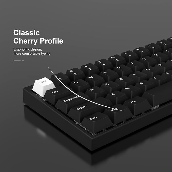 XVX WOB Keycaps 168 Keys, Double Shot PBT Custom Keycap Set, Minimalist Style White on Black Keycap, Cherry Profile Keyboard Keycaps for Cherry Gateron MX Switches Mechanical Keyboard