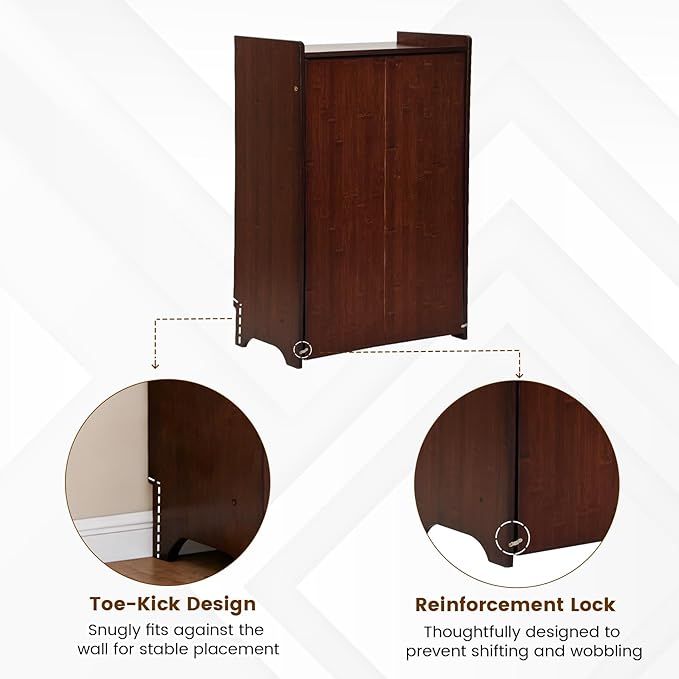 Bamboo Folding Desk with Storage, Mid Century Fold Out Table, Space Saving Foldable Desk for Small Spaces, Multi-Functional Computer Desk for Home Office, Bedroom, Apartment & Dorm