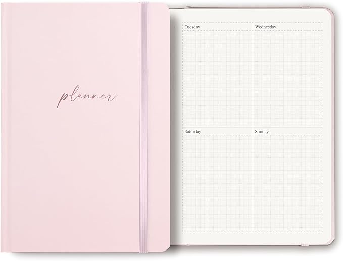 2026 Planner - Undated Monthly, Weekly & Daily Planner for Planning Your Success - To Do List, Habit Tracker, Hardcover, Aesthetic, Academic, Stylish School or Office Supplies (Pink, A5)