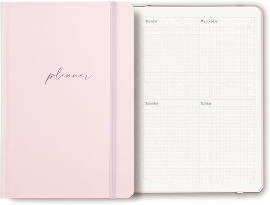 2026 Planner - Undated Monthly, Weekly & Daily Planner for Planning Your Success - To Do List, Habit Tracker, Hardcover, Aesthetic, Academic, Stylish School or Office Supplies (Pink, A5)