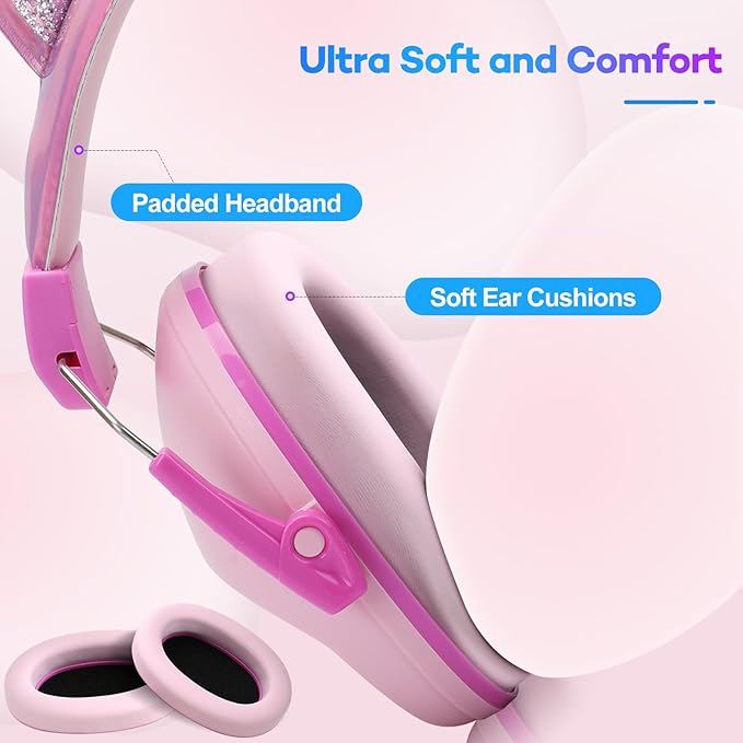 Noise Cancelling Headphones for Kids, Kids Ear Protection 28dB SNR Noise Reduction Ear Muffs for 3-12 Years Toddler/Children, Noise Cancelling Headphones Hearing Protection For Fireworks/Monster Truck