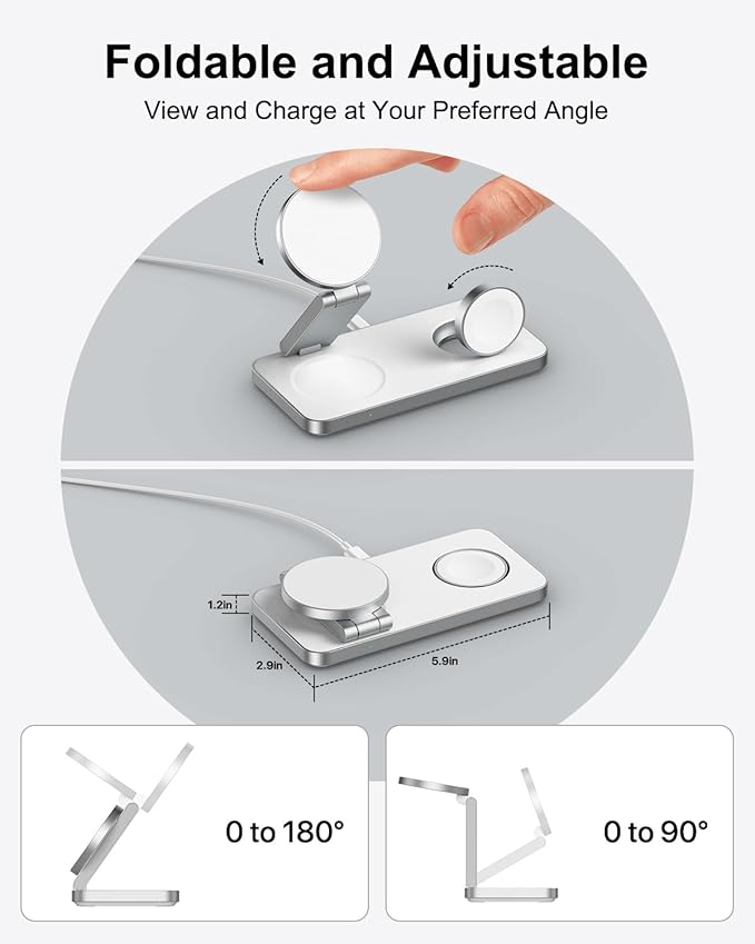 Qi2 25W Magnetic Wireless Charger for Samsung, 3 in 1 Fast Charging Station Compatible with MagSafe for Galaxy S26/S25/S24/S23/Ultra/Plus/Z Fold/Flip 7, Watch Ultra/8/7/6/5 & Buds with 35W Adapter