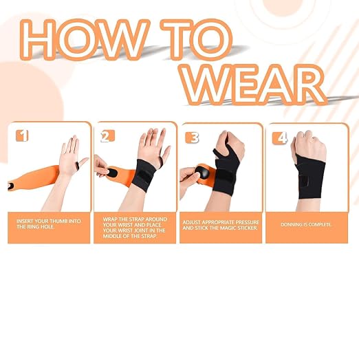 Wrist Brace,2 pack Wrist Support for Carpal Tunnel Pain Relief,Ulnar Brace Ultra-Thin Elastic for Tear,Wrist wraps Repetitive Wrist Use Injury,Fits Both Wrists