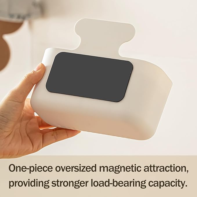 Magnetic Cup Storage Holder for Fridge, Locker Magnetic Organizer Bin Basket for Pen,Mail,Card,Laundry,Board,Large Size,White