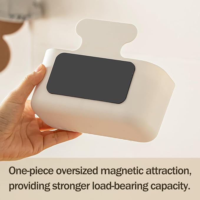 Magnetic Cup Storage Holder for Fridge, Locker Magnetic Organizer Bin Basket for Pen,Mail,Card,Laundry,Board,Middle Size,White