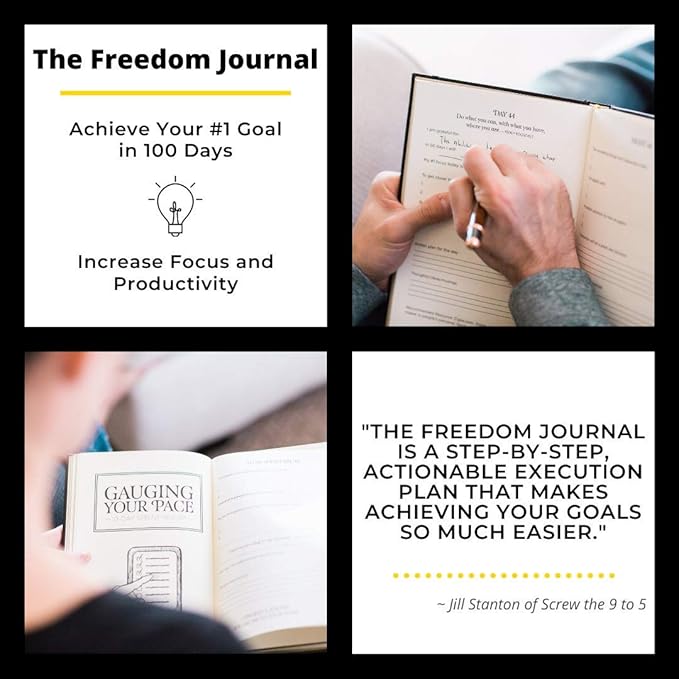 Best Daily Planner to Accomplish Your #1 Goal in 100 Days - Increase Productivity & Time Management - Hardcover, Non Dated - 1 Year Guarantee