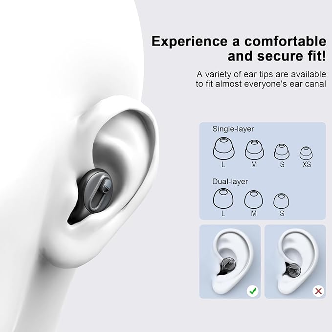 Adjustable Ear Plugs-2, 17-35dB Noise Reduction Hearing Protection EarPlugs, Reusable Silicone Earplug for Sleep/Focus/Travel/Concerts, 7 Pairs of XS/S/M/L Single/Double Eartips with Magnetic Case