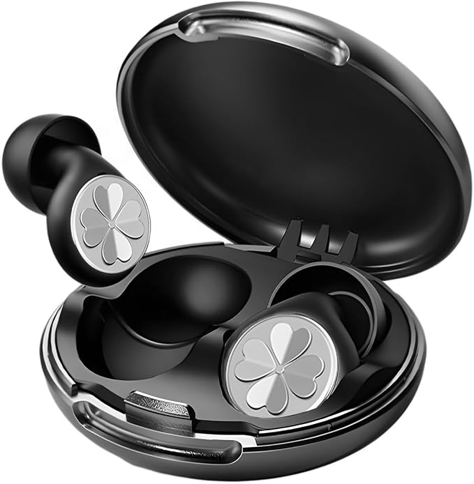 45dB Ear Plugs for Sleeping, Soft Silicone for Side Sleepers, 4 Sizes | Reusable soft silicone with XS/S/M/L sizes for side sleepers, concerts, flights and hotels; carrying case included.