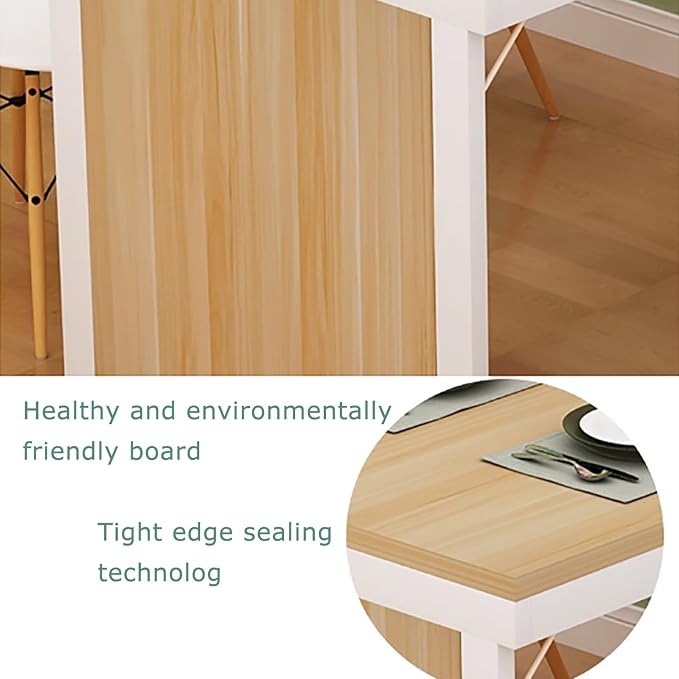 Space-Saving Wall-Mounted Folding Dining Table & Floating Desk – Modern Multi-Function Home Office Computer Desk for Dining Room & Living Room (White90x60cm/35)