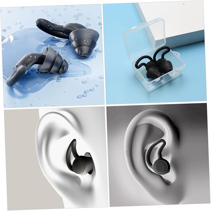 CHILDWEET 2pcs Silicone Noise Cancelling Comfortable Soundproof for Work Study Travel Soft Reusable Noise Reduction Protection