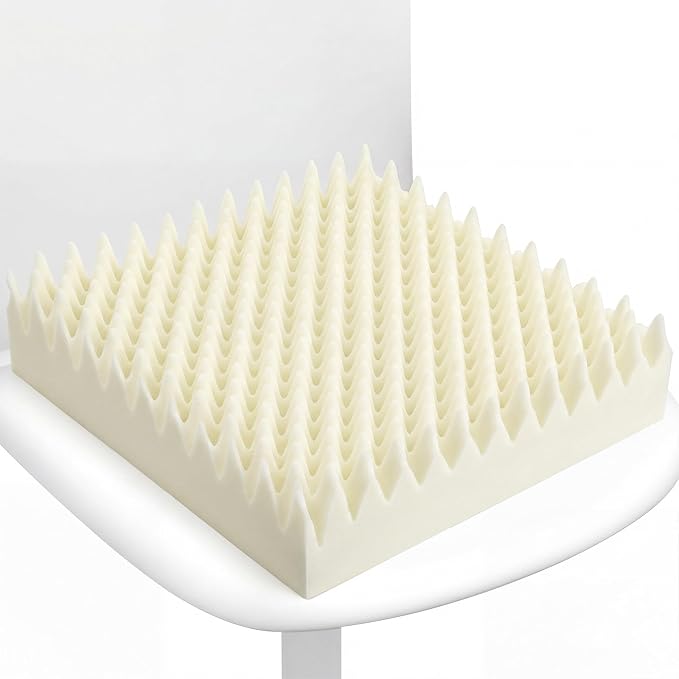 Geiserailie 1 Pcs Egg Foam Pad Eggs Chair Cushion to Relieve Back Foam Christmas Seat Cushion Chair Accessories Pad for Office Recliner Wheelchair Home Car (Egg,Beige)