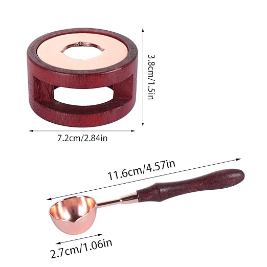 Wax Seal Warmer Melting Pot Wax Sealer Melting Furnace with Melting Spoon for Sealing Stamp Letter Envelope