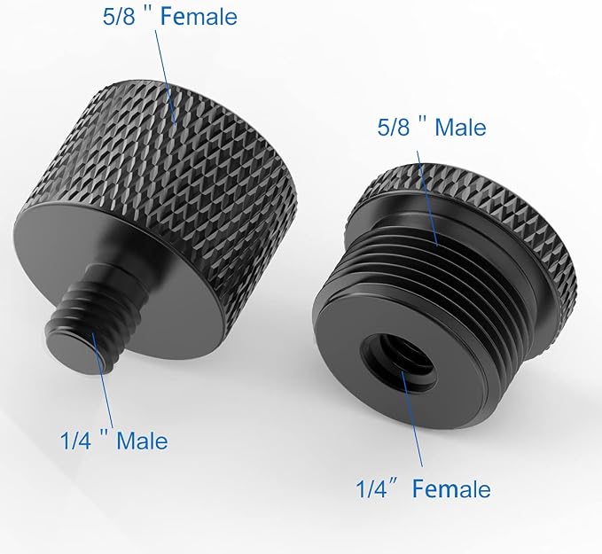 Donuts Mic Stand Adapter 5/8 to 1/4 and 1/4 to 5/8 Screw Thread Adapter Microphone to Tripod Adapter