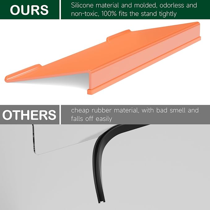 Computer Keyboard Stand Holder - Ergonomic Acrylic Keyboard Stand for Desktop Comfortable Keyboard Tray Riser with Silicone Anti-Slip Strip for Home School Office Desk Accessory, Orange