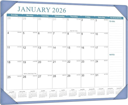KOPEESY Desk Calendar 2026-2027, New Year Large Desk Calendar with Desktop Mat, 18 Months from January 2026 to June 2027, 22” x 17” Desktop Monthly Planner for Home or Office School
