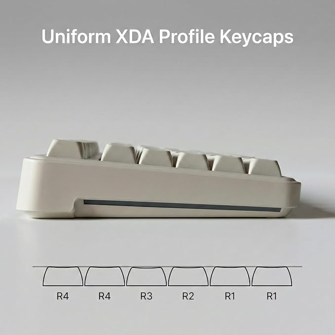 120 Keys PBT Dye Sublimation Keycaps, White Minimalist Milk Style Keycap Set, XDA Profile Custom Keycaps for Mechanical Keyboard 60% 65% 75% 100% Cherry MX Switches