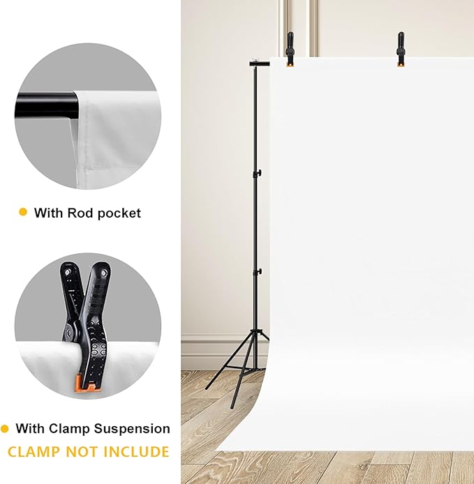 CPLIRIS 10x12ft White Backdrop Photography Photo Shooting Background with Matt Surface for Protrait Photoshoot or Party Decoration