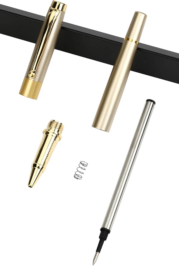 1314 Free Engraving pen Personalized custom pens Roller Ballpen, Ballpoint pen, Ball pen, Medium Refill Pen Black Ink, Custom Gifts for Men, Women, Classy Gift Box (Gold Style 2)
