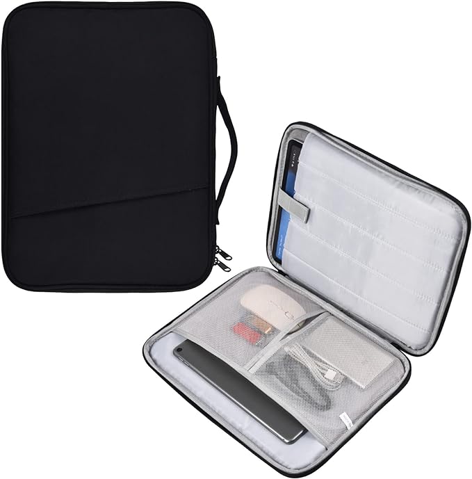 9-11 Inch Tablet Sleeve Case for 11-Inch iPad Pro M5 M4/Air M2 M3 M4 2024-2026/Air 10.9", Samsung Galaxy Tab S11 S9 S8 11"/A8/A9+/Galaxy Tab S7/A7/S6 Lite 10.4"/S5e/S4/S3/S2/S Pouch-Black