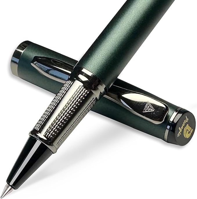 Penagic Luxury Rollerball Pen, Black Ink, Fine Point, Unisex, Professional Writing Pen, Set of 1 with 2 Refills