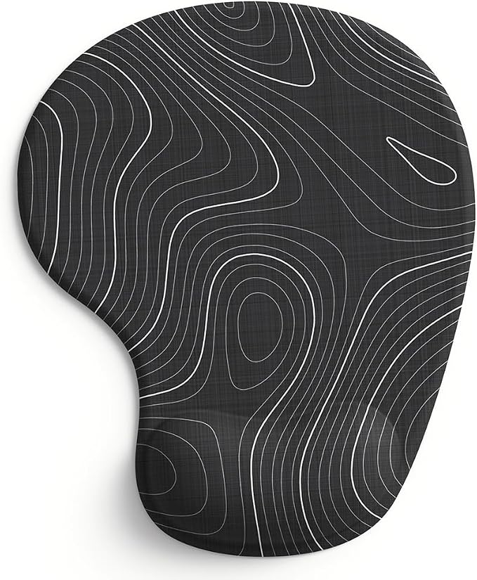 Office Mousepad with Gel Wrist Support - Ergonomic Gaming Desktop Mouse Pad Wrist Rest - Design Gamepad Mat Rubber Base for Laptop Computer -Silicone Non-Slip Special-Textured Surface (15DigitalT)
